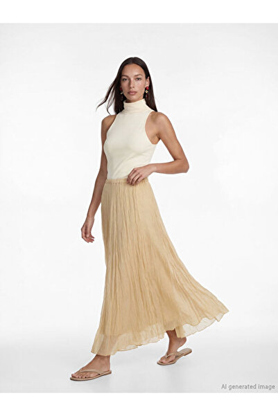 LC Waikiki I Beli Corded Textured Chiffon Skirt from Freezen Store