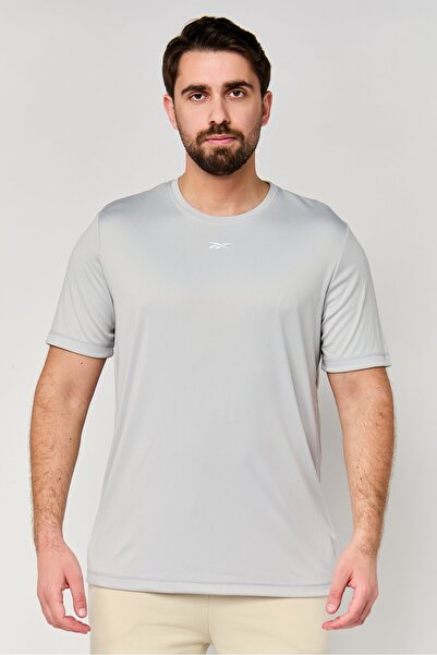 Reebok Men Sportswear Fit Short Sleeves Training T-Shirt, Grey