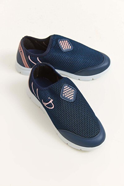 Raneel Kazançlı Alışveriş Laceless Model Comfort Sports Shoes Navy Blue