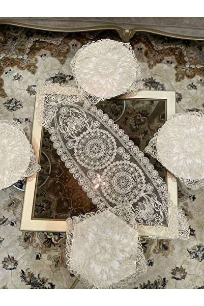 Generic Jewel Table Runner - 5 Pieces - Modern Embossed Table Runners