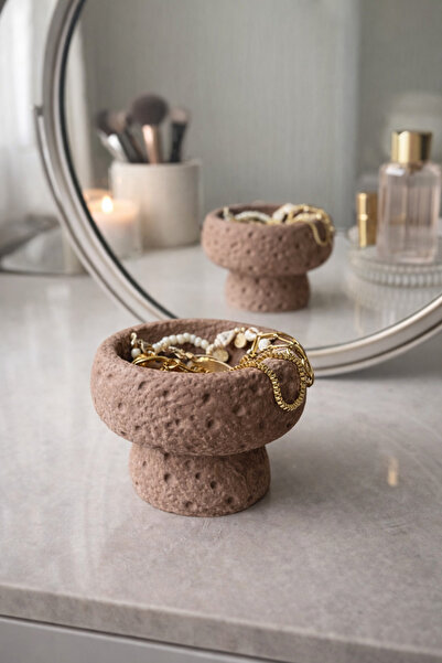 EGhediyelik Dekoratif Mantar Taş Obje - Takı & Aksesuar Organizer - El Yapımı...