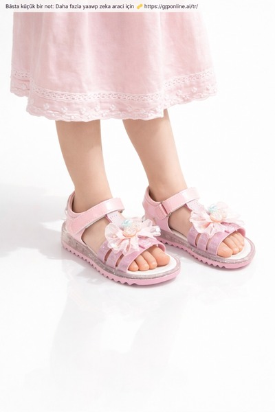 minibonito Κοριτσίστικα καθημερινά σανδάλια με απλικέ λουλούδια
