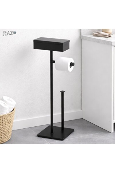 Razo Suport pentru hârtie igienică cu stativ și raft