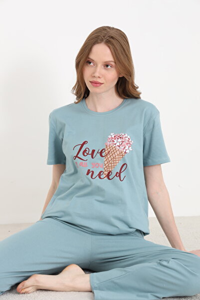 ELİTOL Дамски пижамен комплект от памук и ликра