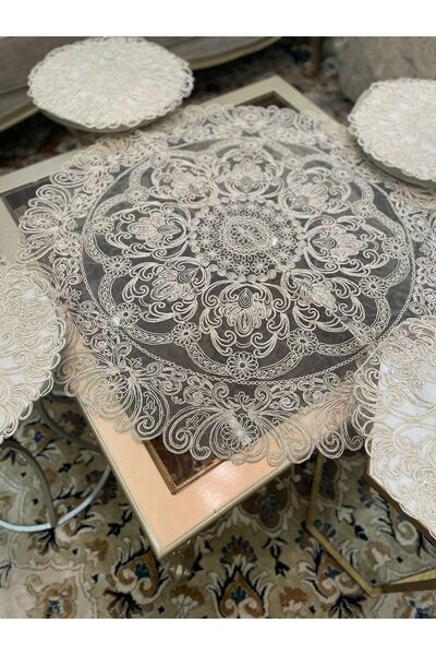 Generic Jewel Table Runner - 5 Pieces - Modern Embossed Table Runners