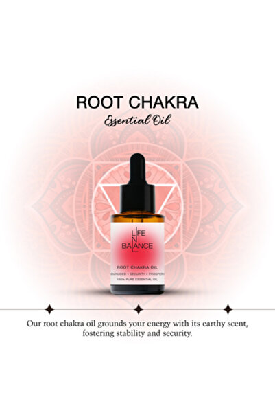 Lifenbalance زيت الشاكرا الجذرية 15 مل - زيت أيورفيدا للتوازن والازدهار، تواز...