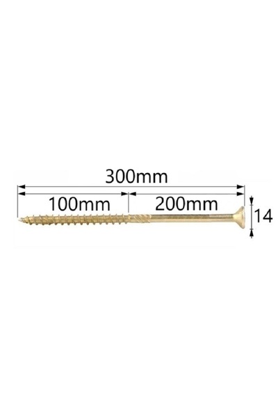 Mag-Krak Surub Dulgherie Cap Inecat 8x300 mm Torx TX40 - 50buc/cutie