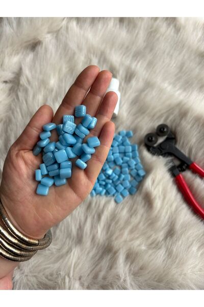 Karsan Mozaik Sanatsal Mikro Mozaik Gök Mavi 1x1cm Mozaik Sanatı Malzeme (100gr)