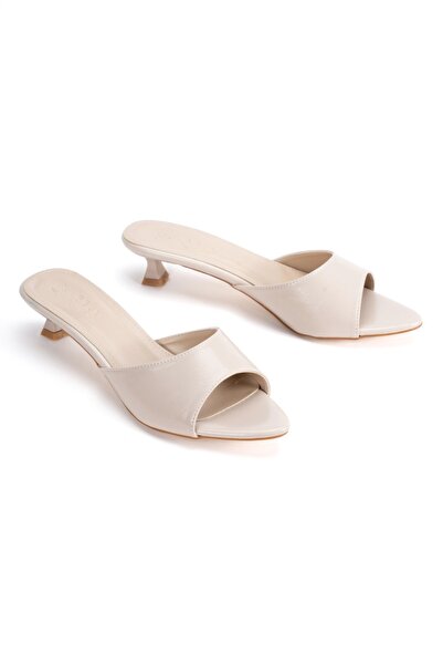 DYG STORE Women's Round-Toe Short-Heeled Casual Slippers