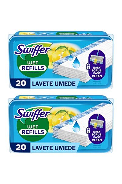 Swiffer Rezerve șervețele umede pentru podea Sweeper Lemon, 40 bucăți