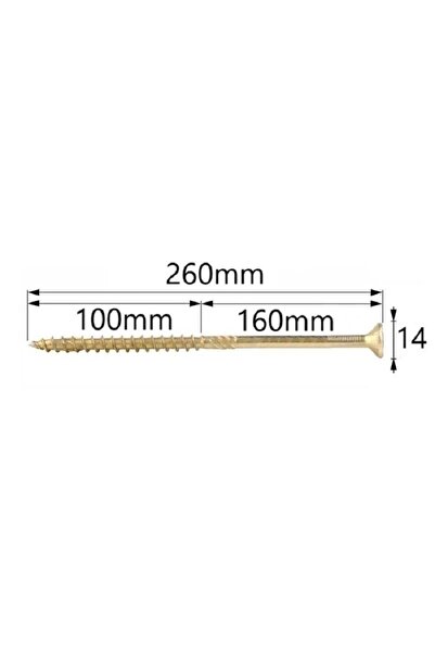 Mag-Krak Surub Dulgherie Cap Inecat 8x260 mm Torx TX40 - 50buc/cutie