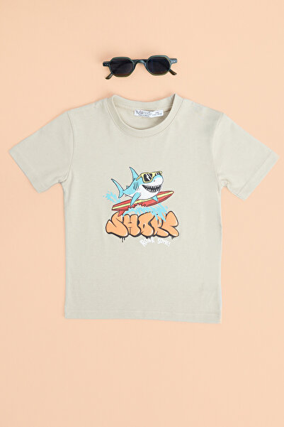 Fulla Moda Μπλουζάκι για αγόρι με στάμπα Shark