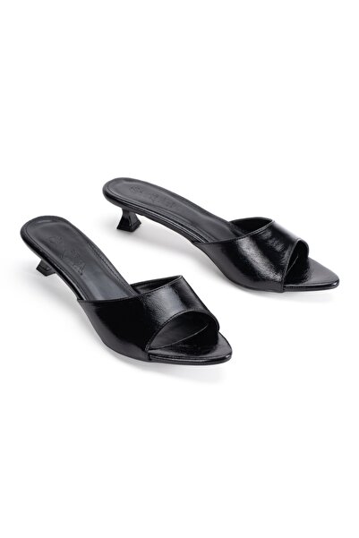 DYG STORE Women's Round-Toe Short-Heeled Casual Slippers