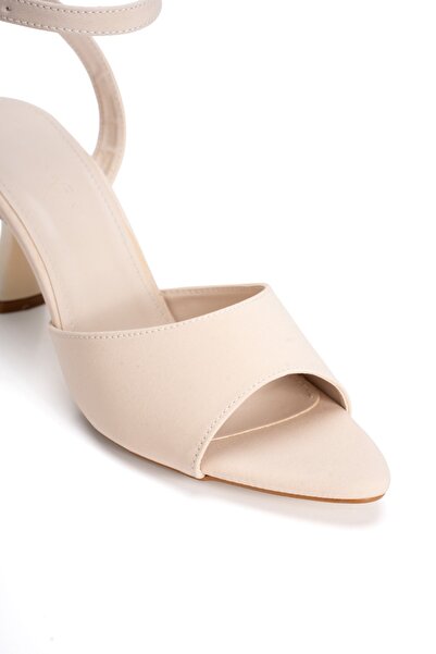 DYG STORE Women's 7 cm Fabric Single Strap Style Heeled Evening Dress Shoes