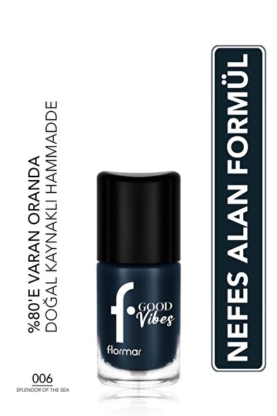 Flormar Good Vibes Yüksek Pigmentli & Parlak Bitişli Nefes Alabilen Oje