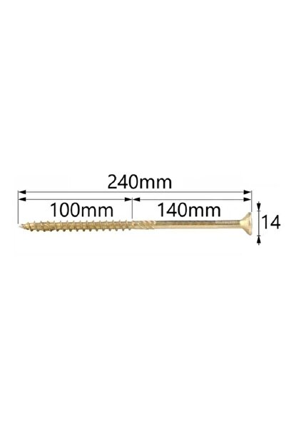 Mag-Krak Surub Dulgherie Cap Inecat 8x240 mm Torx TX40 - 50buc/cutie