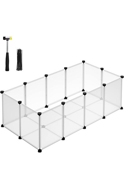 OEM Tarc pentru animale mici rozatoare, din plastic, modulara, 125x63x42 cm, alb