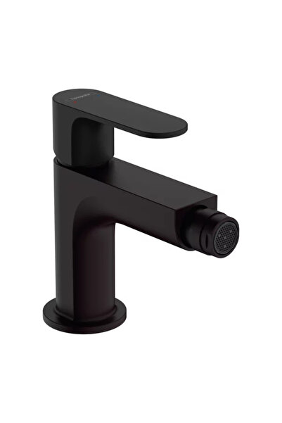 Hansgrohe Baterie bideu Rebris S negru mat cu ventil Pop-Up