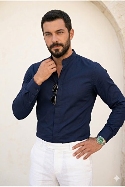 Plus Scorpion Cămașă bărbătească moderna tip tunică