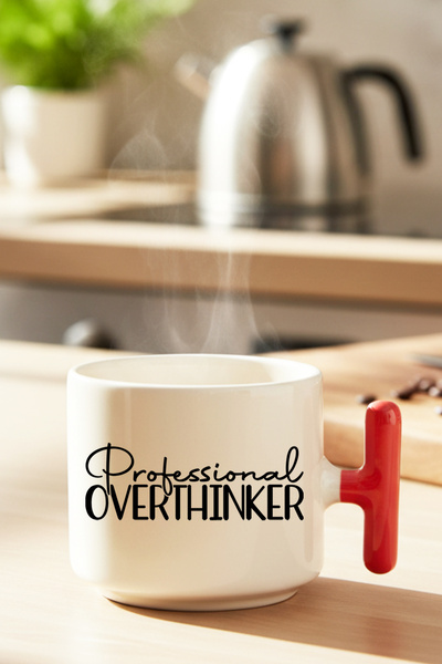 giftkonsept "Professional Overthinker" Sarcastic Title Printed Gift Colorful ...