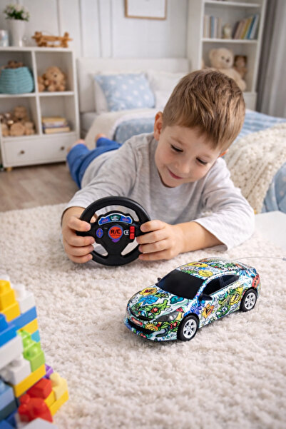 Generic سيارة تحكم عن بعد للأطفال مع دركسون – تجربة لعب واقعية وممتعة 🚗