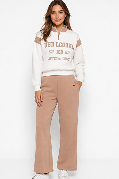 Trend Mixs Women's Color-Blocked Oversize Sweatshirt Tracksuit Set Comfortabl...