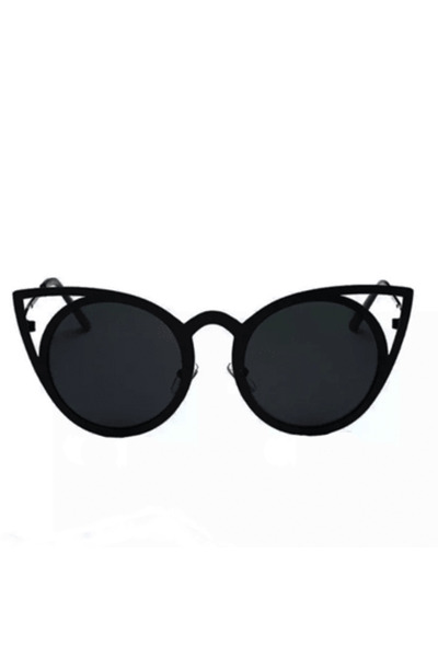buz Cat Eye Sunglasses for Women – Polarized UV 400, Elegant All-Black Design