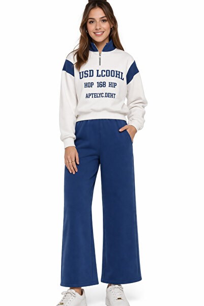 Trend Mixs Women's Color-Blocked Oversize Sweatshirt Tracksuit Set Comfortabl...