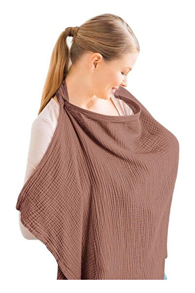 Mirfa Muslin Breathable Nursing Cover for Breastfeeding With Arch Neckline (B...