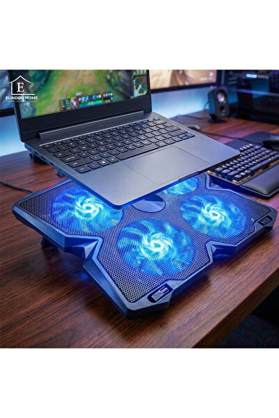 Elindor ® RGB Gaming Laptop Cooler Stand with 2-Level Adjustable Angle, 40.5 ...