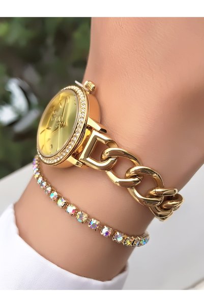 Homies Women's Wristwatch - Adjustable Steel Band - Comes with a Bracelet Gift
