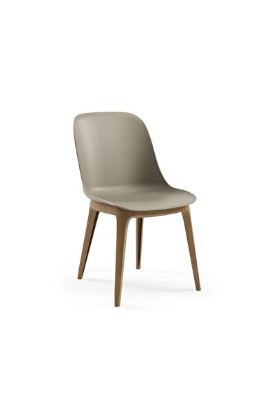 Tilia Shell-WP Polipropilen Sandalye Çimento Gri - Bahçe, Balkon, Dış Mekan, ...