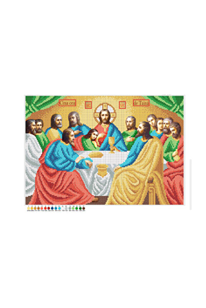 Set Goblen Romania SCHEMA PENTRU BRODERIE CU MĂRGELE "Cina cea de Taina" (color)