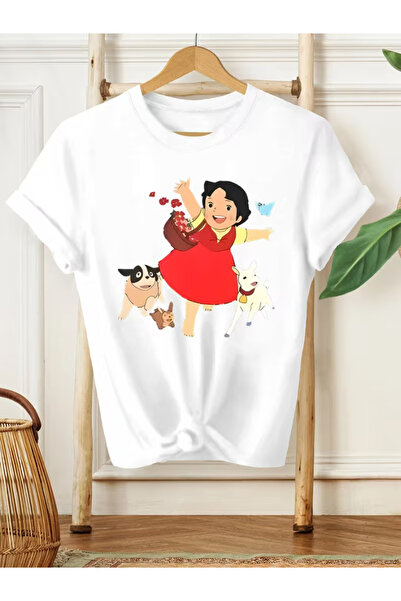 LİNA06 New Summer Women's T-Shirt with Cartoon Character and Animal Patterns