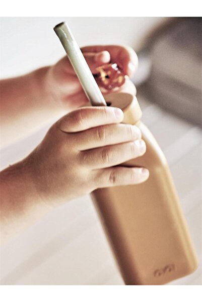 OiOi زجاجة ليتل-أو + شفاطة للأطفال 6 أشهر - بيج