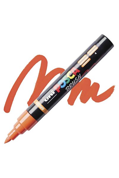 POSCA Marker cu vârf tip pensulă PC-5BR - portocaliu