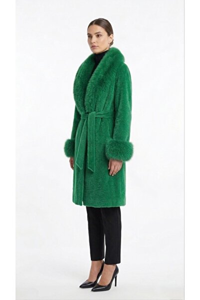 Rabiossa Women's Imported Long Fur Coat