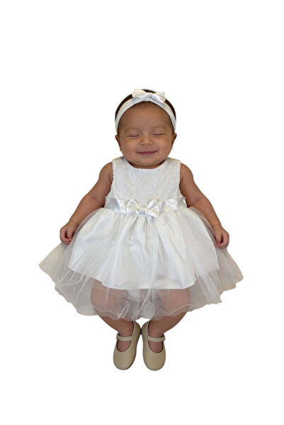 The-kid.co Layla Tulle Dress with Hairband-White