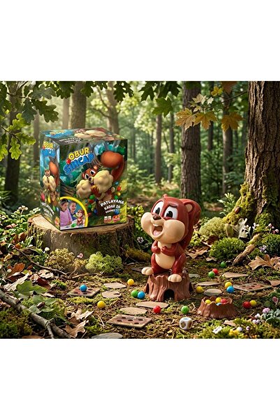 Tıfıl Toys Obur Sincap Fındıkları Topla, Sincabı Doyur, Eğlenceli 34 Parçalı ...