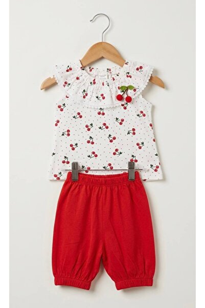 Milanlı Kids Girl's Top and Bottom Cotton Summer Set