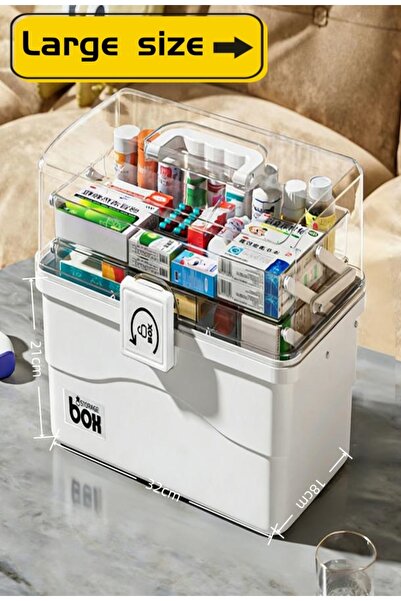 Generic Three layer folding partition and handle storage box with a movable a...