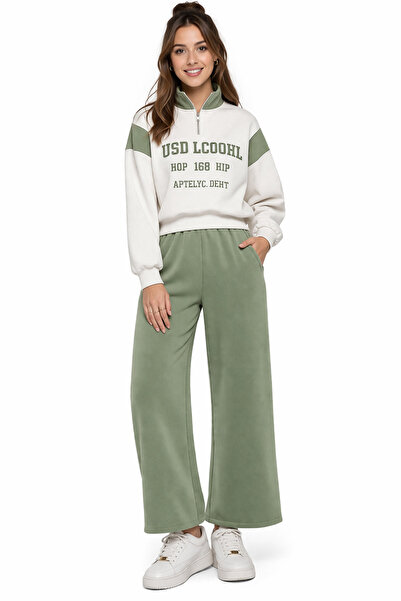 Trend Mixs Women's Color-Blocked Oversize Sweatshirt Tracksuit Set Comfortabl...