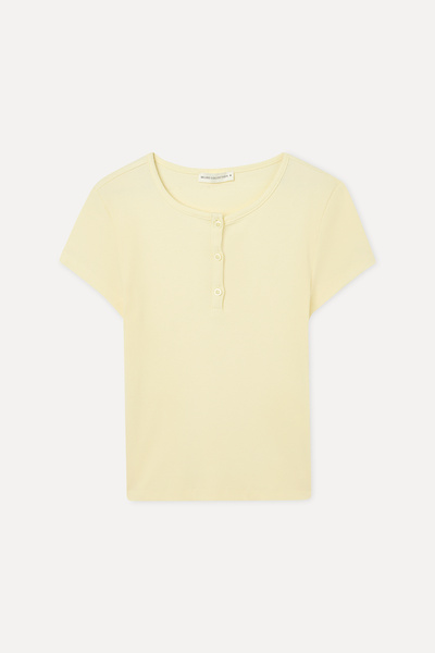 Mudo تي شيرت بياقة دائرية وأزرار