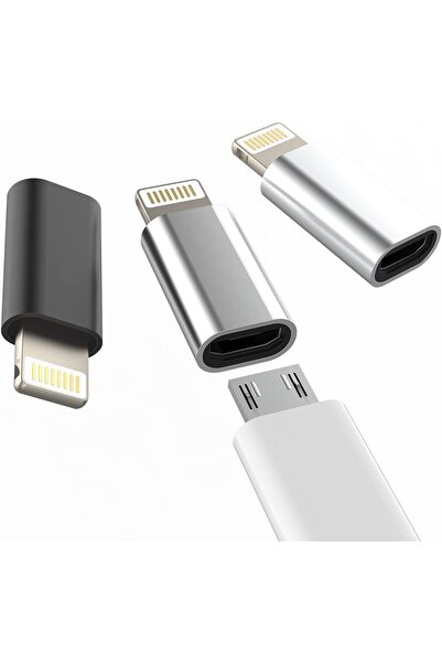 AWEI Micro USB Dişi - Lightning Erkek Dönüştürücü Adaptör - Şarj ve Veri Akta...