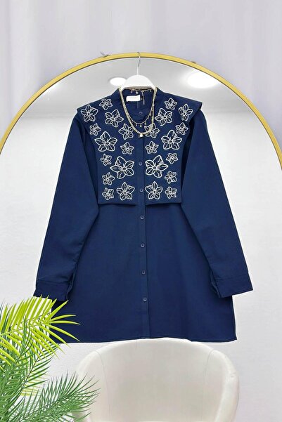 VOLT CLOTHİNG Nergi̇z Embroidered Collar Shirt