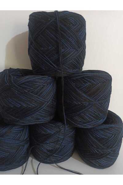 İPEK YÜN İPLİK DÜNYASI Koton (Italian Mercerized) Knitting Yarn (Black, Midni...