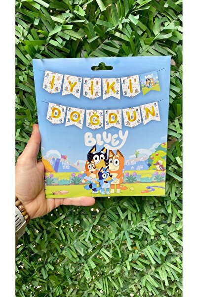 MFM Bluey Themed Happy Birthday Banner Lettering