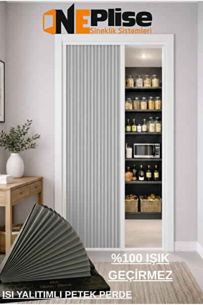 oneplise sineklik sistemleri Isı Yalıtımlı %100 Karartma Blackout Plise Seper...
