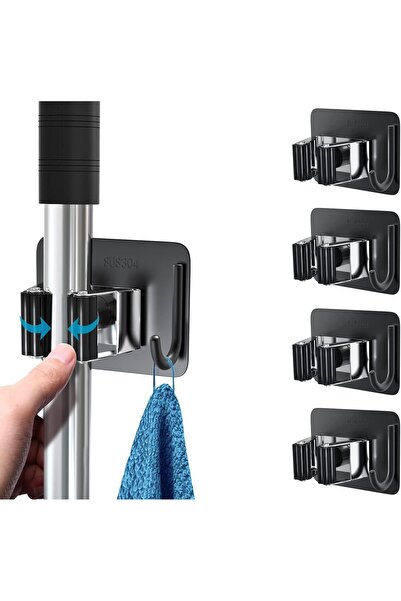 Arabest 4-Piece Wall Mount Organizer, Adhesive Steel Hooks with Shelf for Kit...