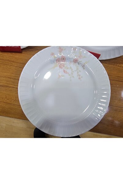 Güral Porselen 20 cm çiçekli pasta tabağı